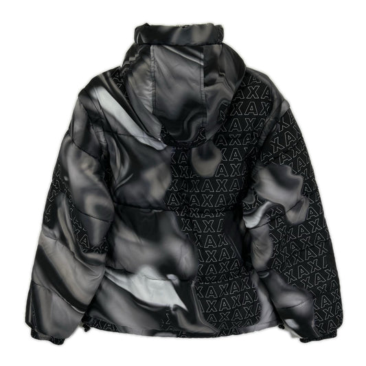 ARMANI EXCHANGE Gray Multi-Way All-Over Down Jacket Size S