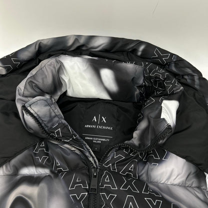 ARMANI EXCHANGE Gray Multi-Way All-Over Down Jacket Size S