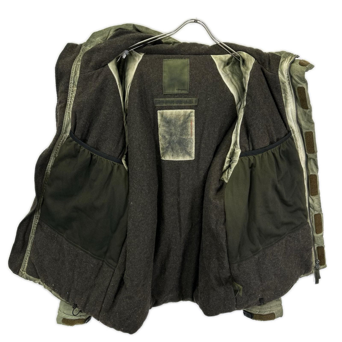 Liberaiders Overdyed Expedition Jacket Khaki Cotton Size L