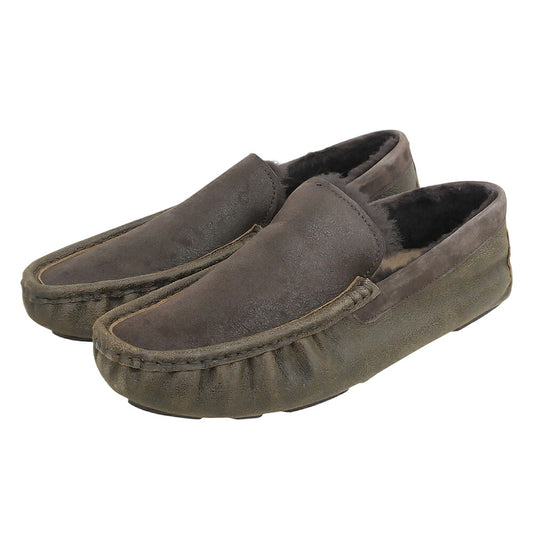UGG Henrick Bomber Distressed Moccasins Brown Loafers Size 10(US)