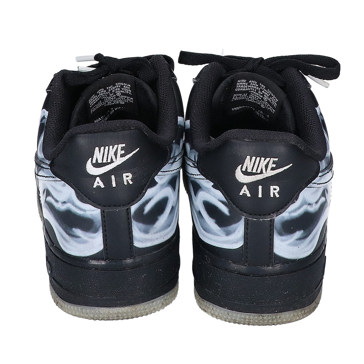 NIKE Black Air Force 1 Skeleton Sneakers Size 26.5cm