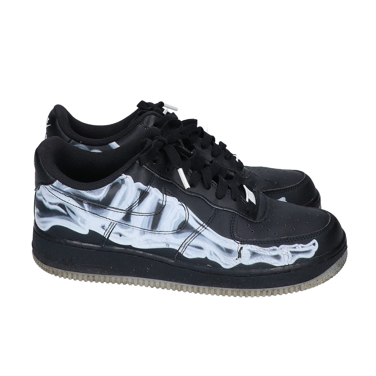 NIKE Black Air Force 1 Skeleton Sneakers Size 26.5cm