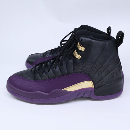 NIKE Air Jordan 12 Retro Sumo Sneakers Black/Purple Size 27