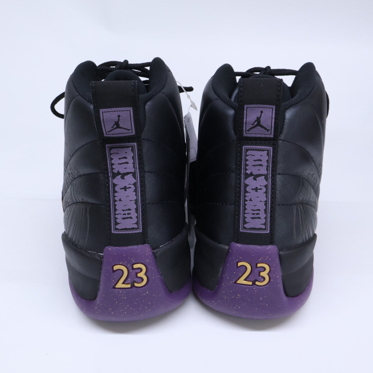 NIKE Air Jordan 12 Retro Sumo Sneakers Black/Purple Size 27