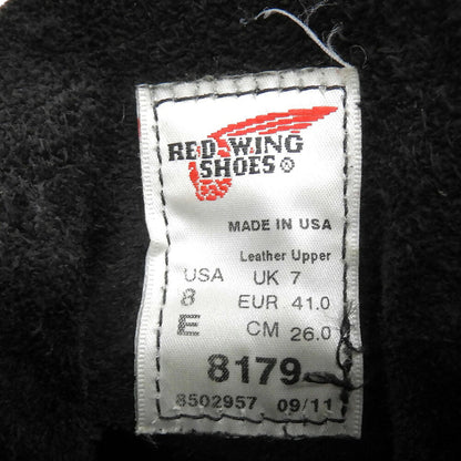 Red Wing 8179 Irish Setter Leather Boots Black Size 8(US)