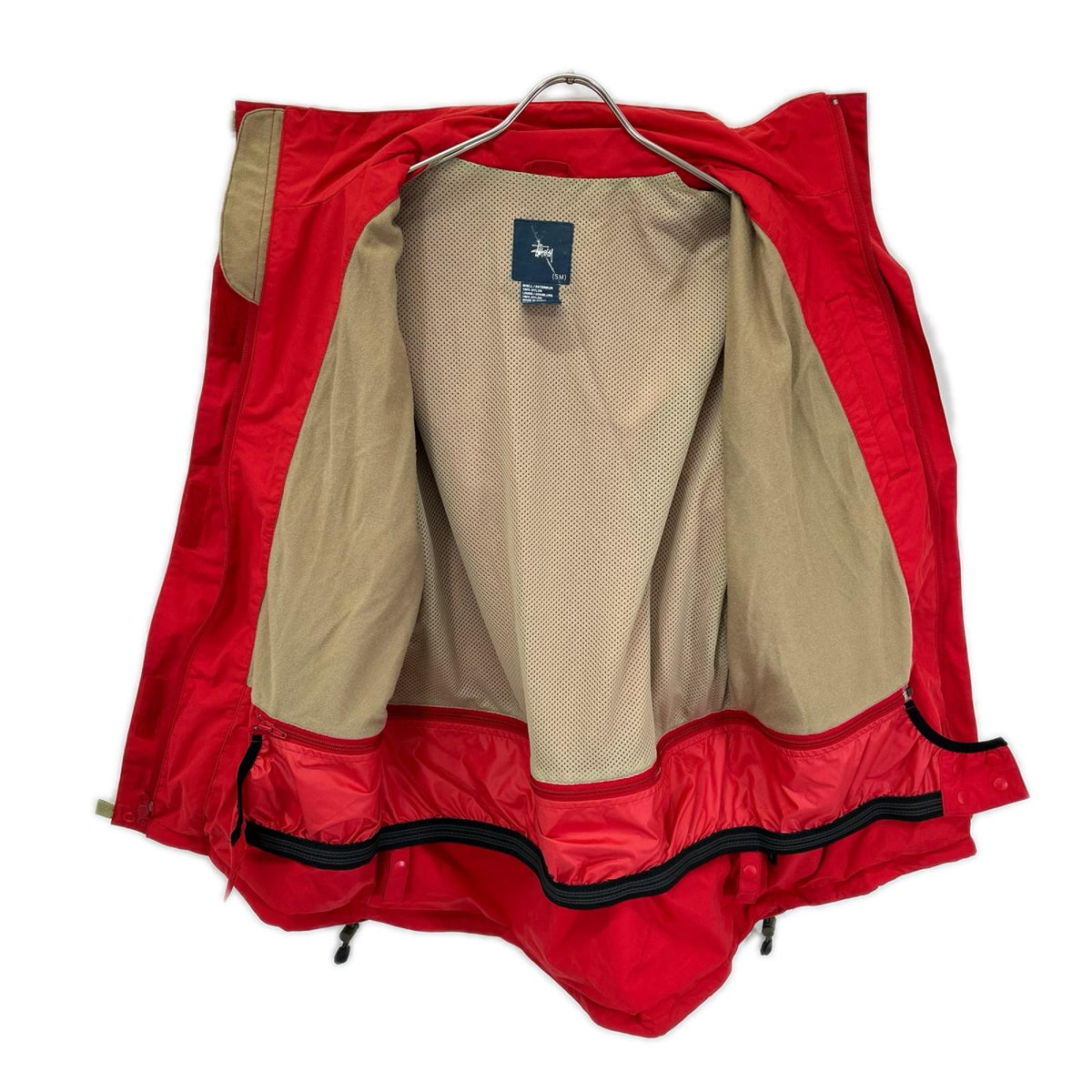 STUSSY 90s Red Nylon Ski Jacket Size SM