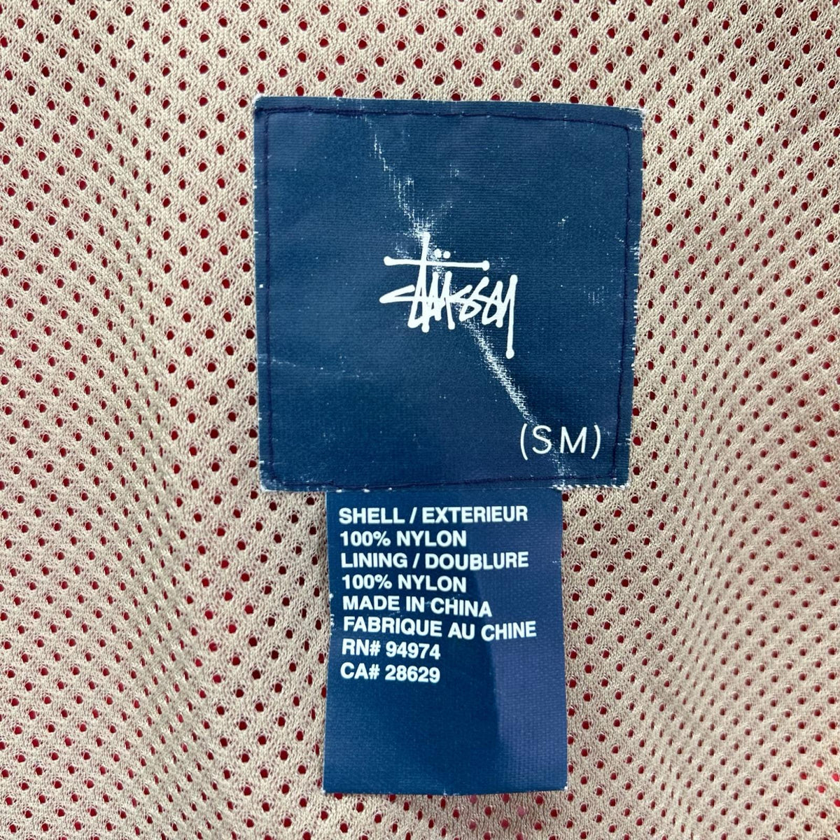 STUSSY 90s Red Nylon Ski Jacket Size SM