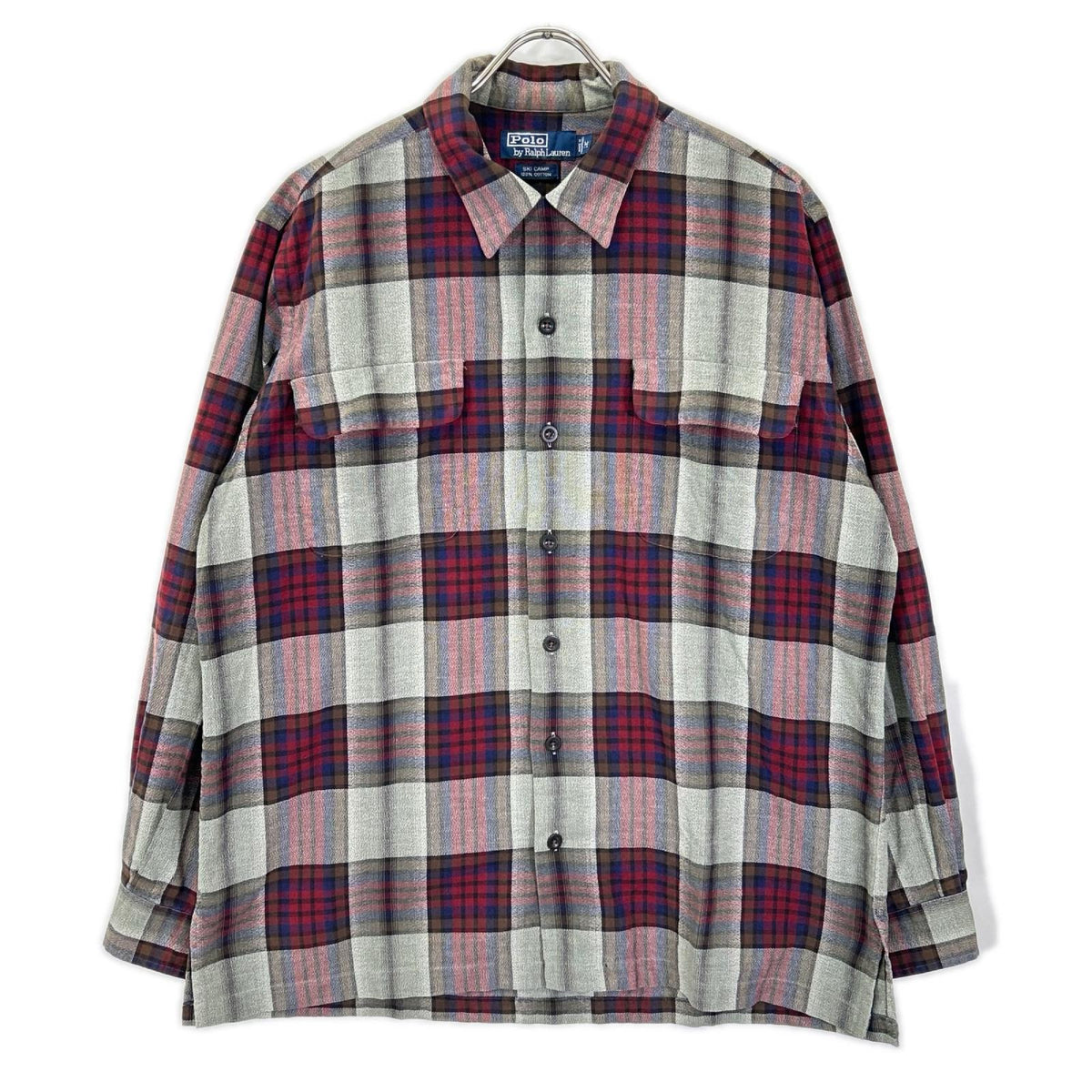 POLObyRalphLauren 90s Ombre Check Ski Camp Shirt Polo Size M