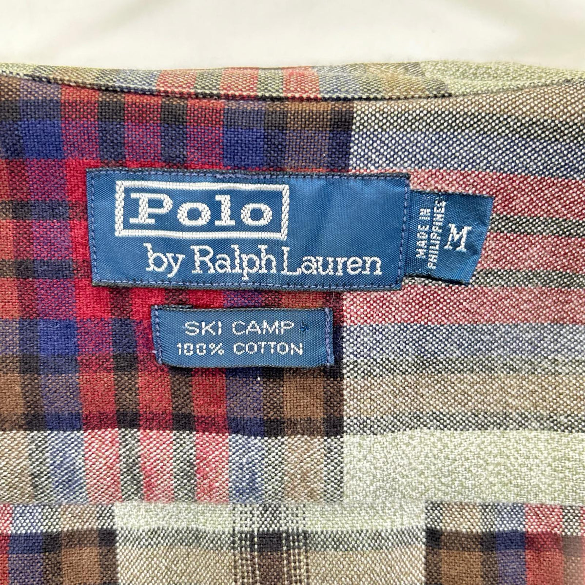 POLObyRalphLauren 90s Ombre Check Ski Camp Shirt Polo Size M