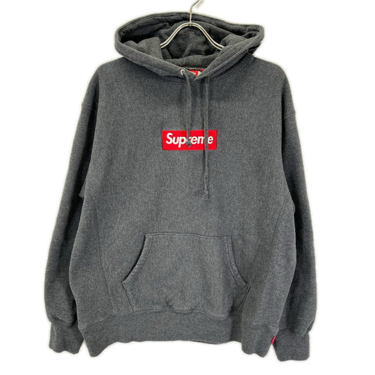 Supreme 21AW Box Logo Hoodie Gray Cotton Size M