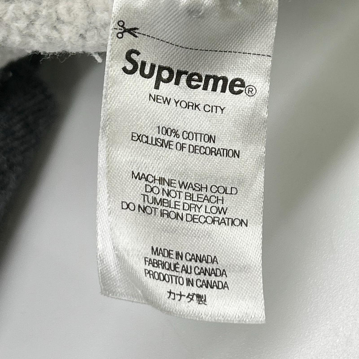 Supreme 21AW Box Logo Hoodie Gray Cotton Size M