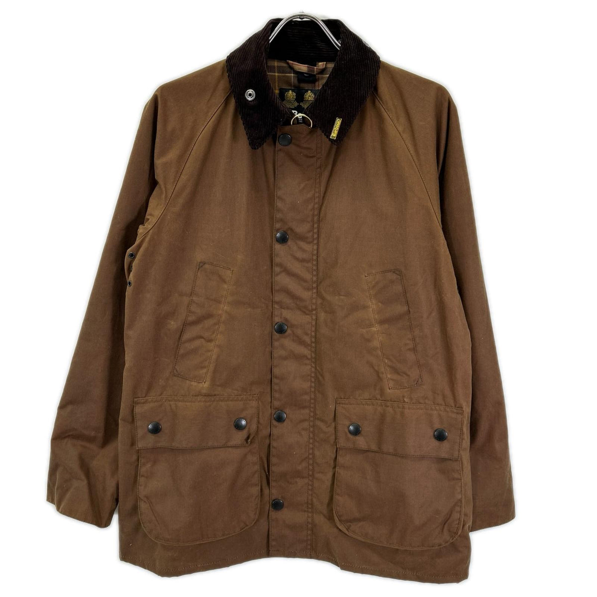 Barbour Bedale SL Lined Check Jacket Brown Size 38