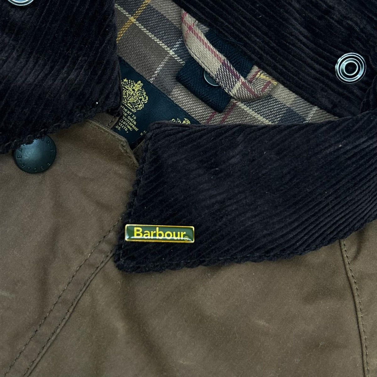 Barbour Bedale SL Lined Check Jacket Brown Size 38
