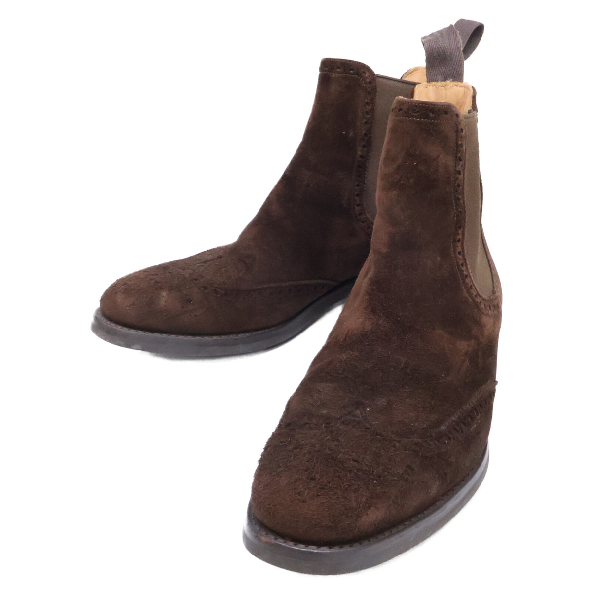 JOSEPH CHEANEY&SONS Wingtip Suede Chelsea Boots