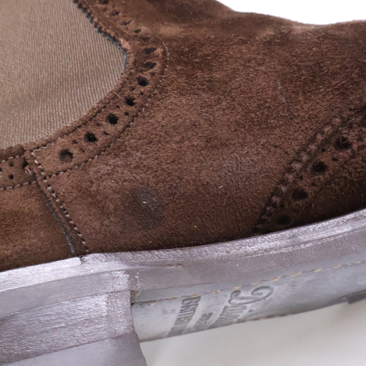 JOSEPH CHEANEY&SONS Wingtip Suede Chelsea Boots