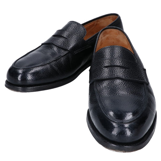 Crockett&Jones x B&Y Leather Penny Loafers Navy Size 7E