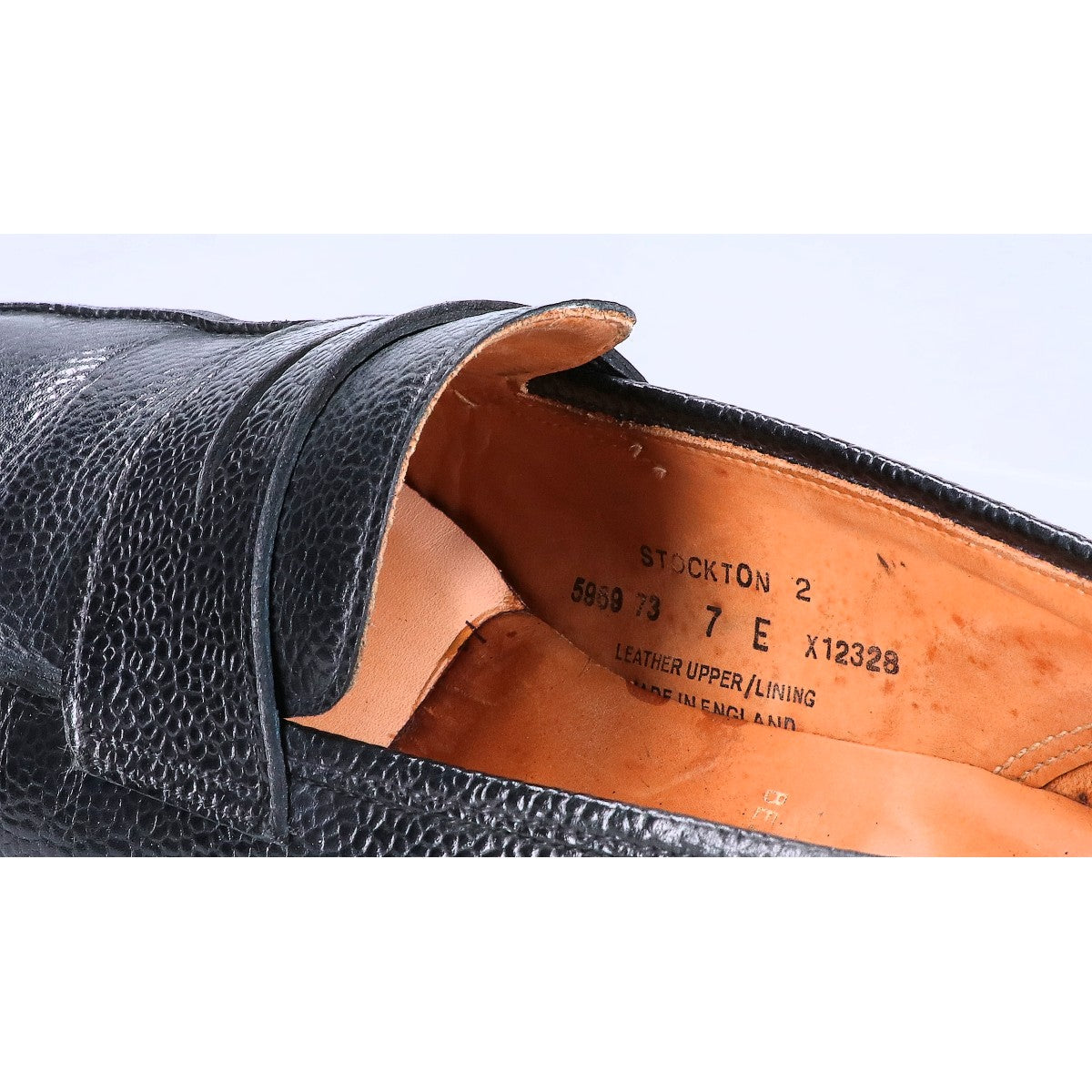 Crockett&Jones x B&Y Leather Penny Loafers Navy Size 7E