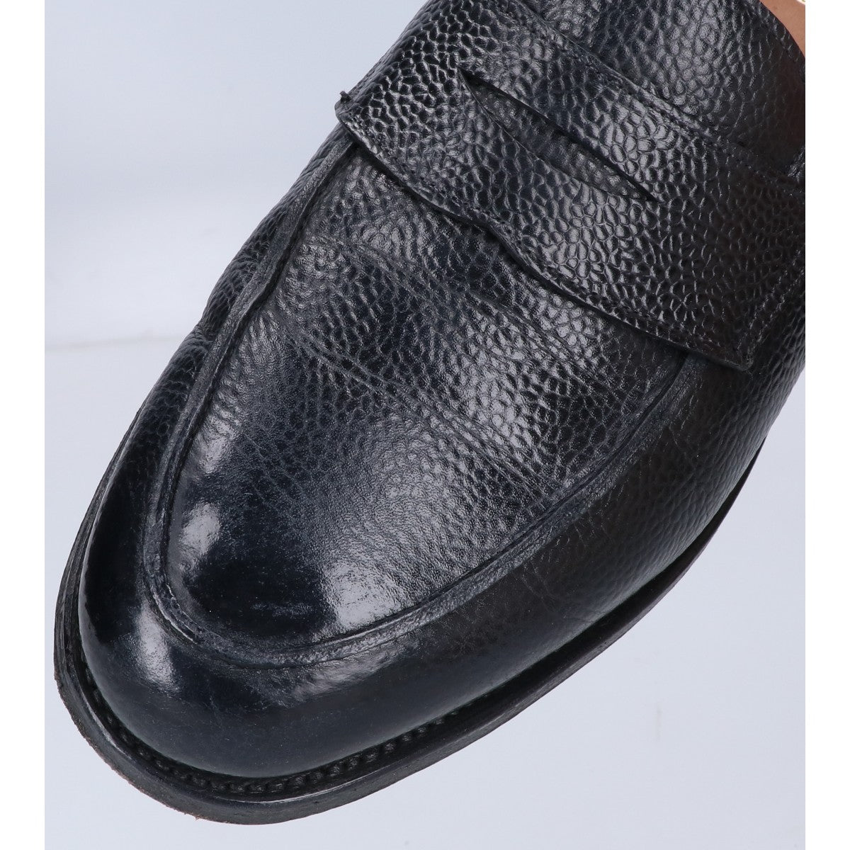 Crockett&Jones x B&Y Leather Penny Loafers Navy Size 7E