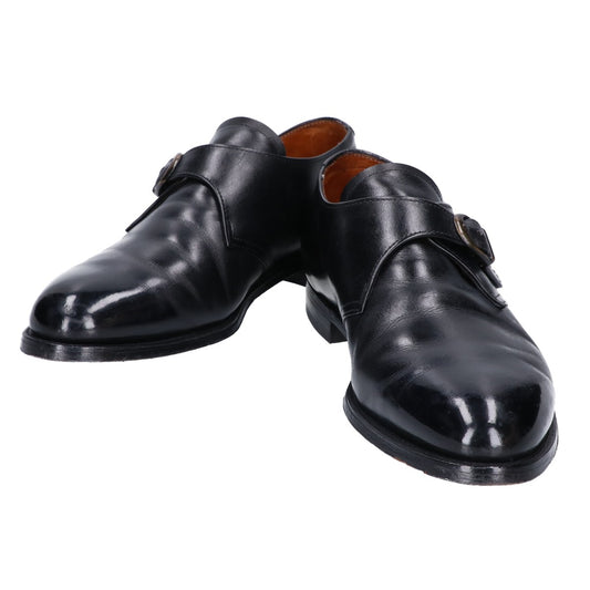 Alden 955 Single Monk Strap Leather Shoes Black Size US 7.5