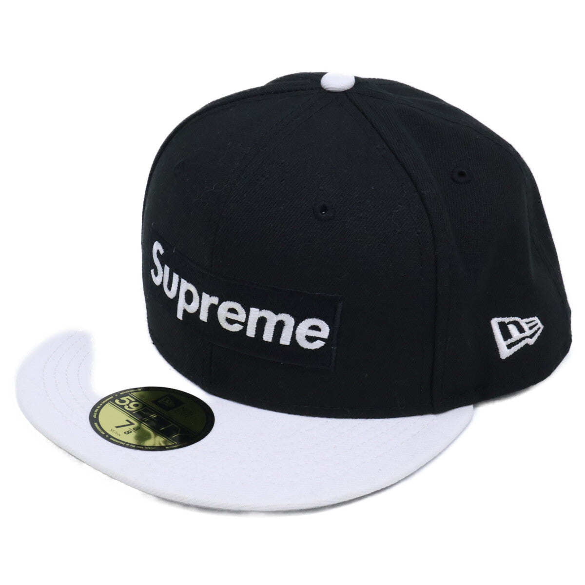 Supreme 2-Tone Box Logo New Era Cap Black Size 7 3/8 58.7CM