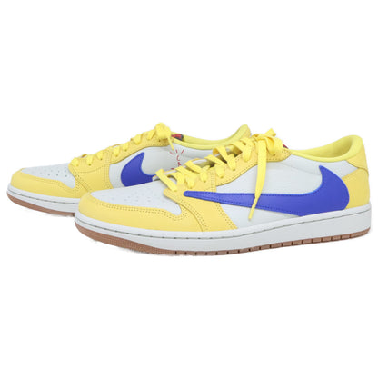 NIKE x Travis Scott WMNS Air Jordan 1 SP Canary Sneakers Size 29cm