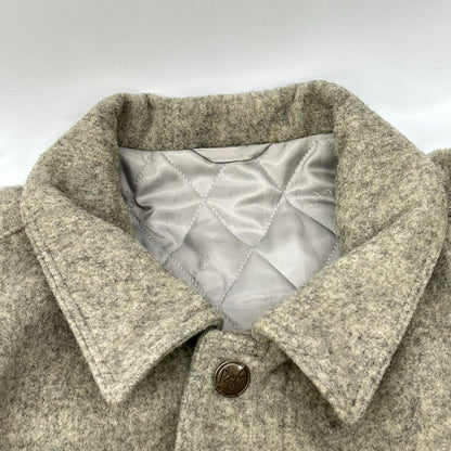Papas Gray Wool Blend Patch Coat Size LL