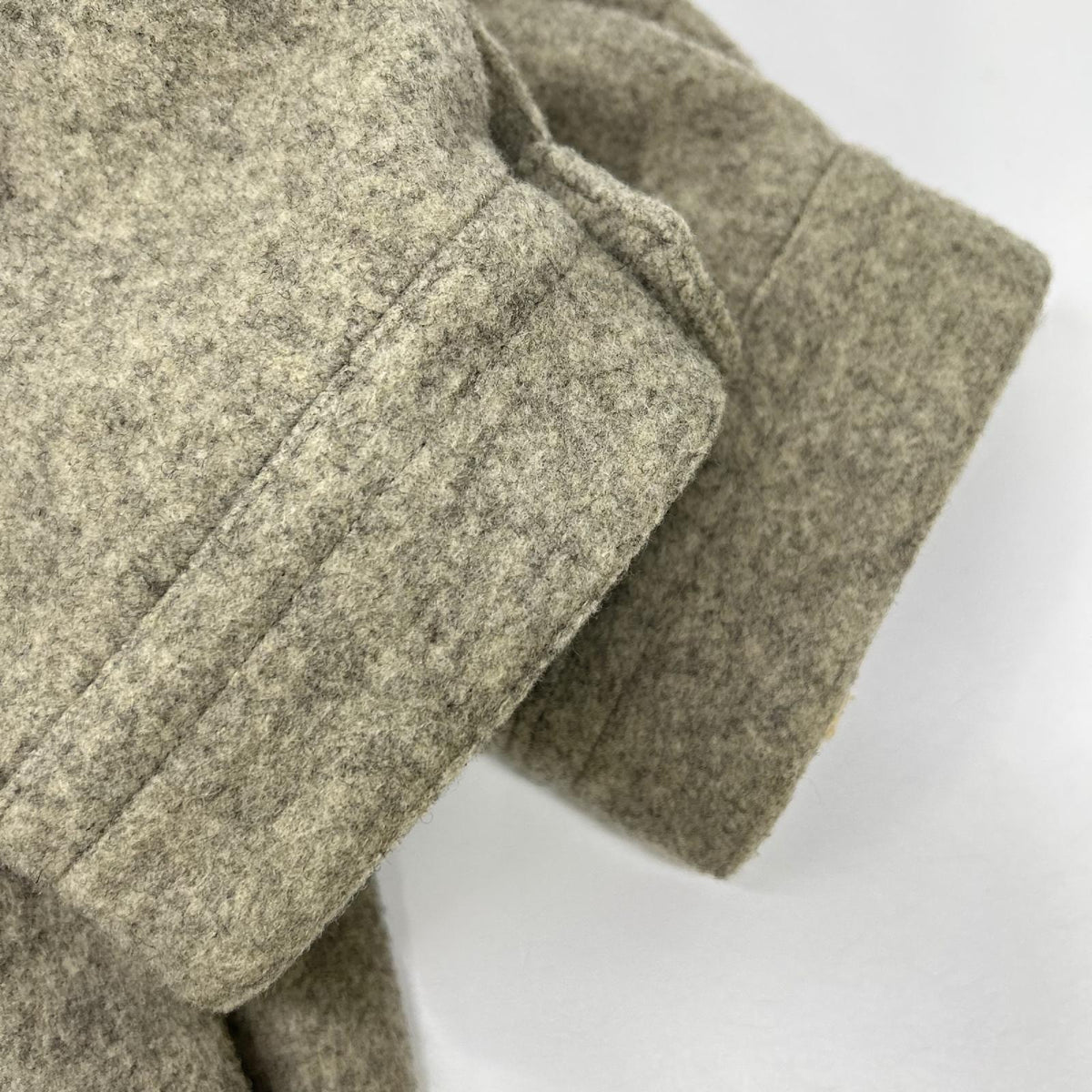 Papas Gray Wool Blend Patch Coat Size LL