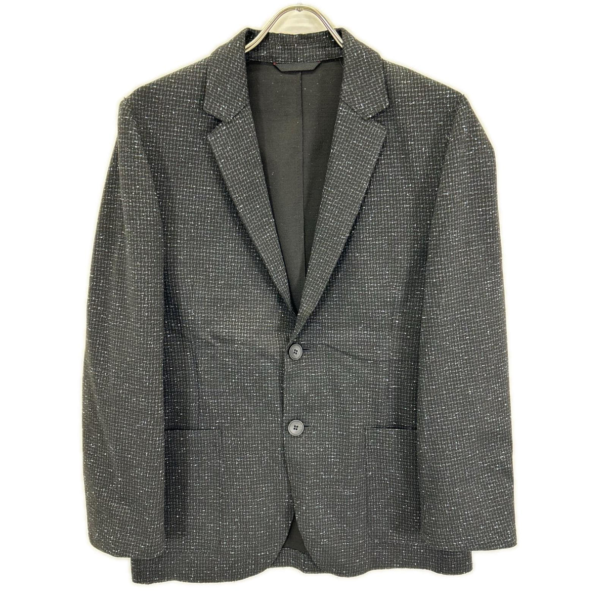 HUGOBOSS Black/Blue Tweed-Like Jacket Size 44