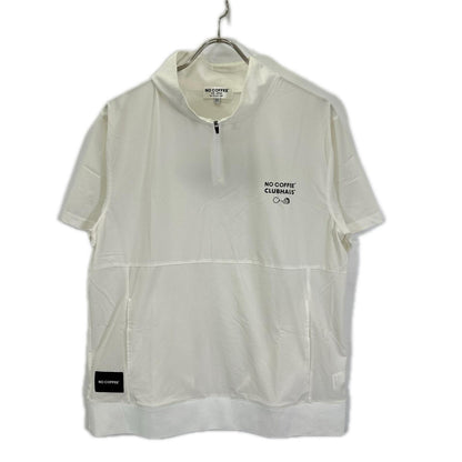 NO COFFEE CLUBHAUS Half-Zip Short-Sleeve Top Size XS