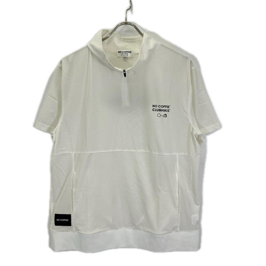 NO COFFEE CLUBHAUS Half-Zip Short-Sleeve Top Size XS