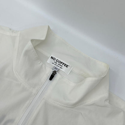 NO COFFEE CLUBHAUS Half-Zip Short-Sleeve Top Size XS