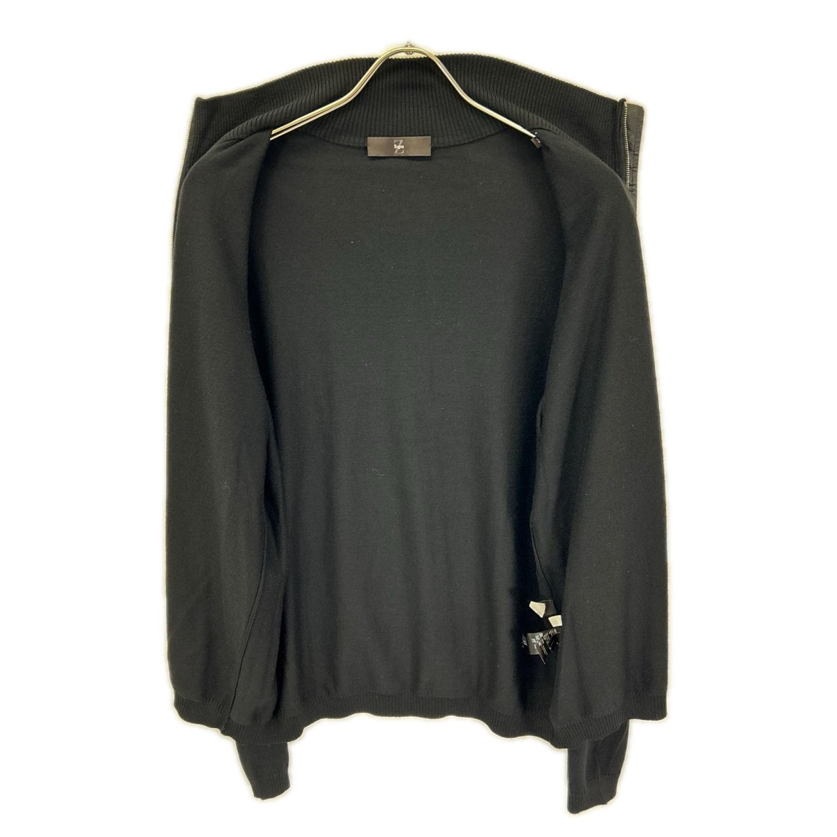 Z Zegna Black Wool Zip Jacket
