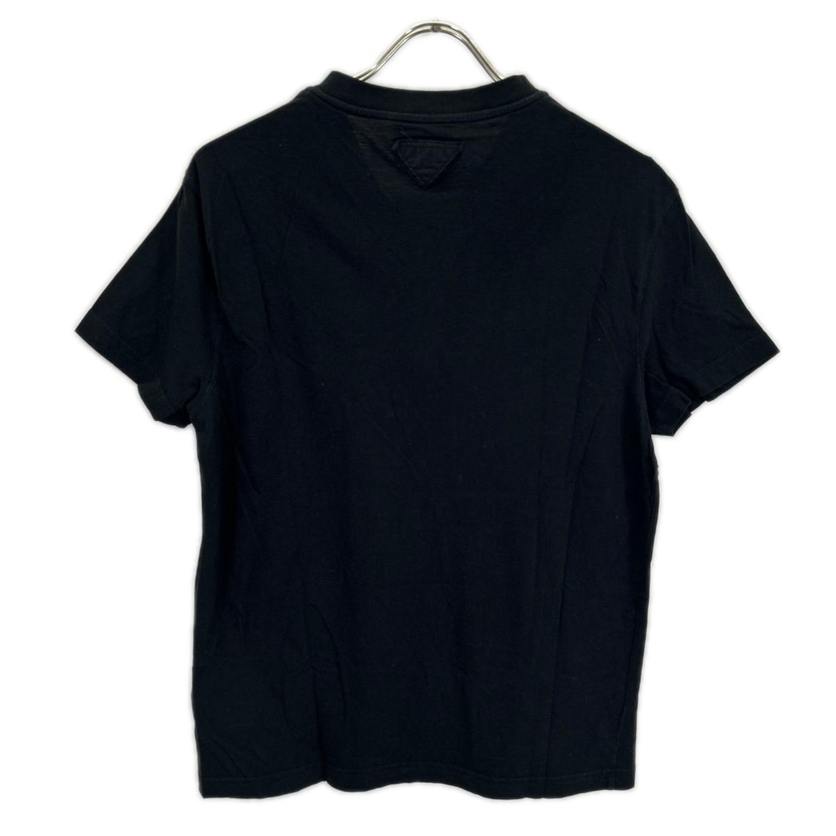 PRADA Triangle Logo Short Sleeve T-Shirt Black Size M