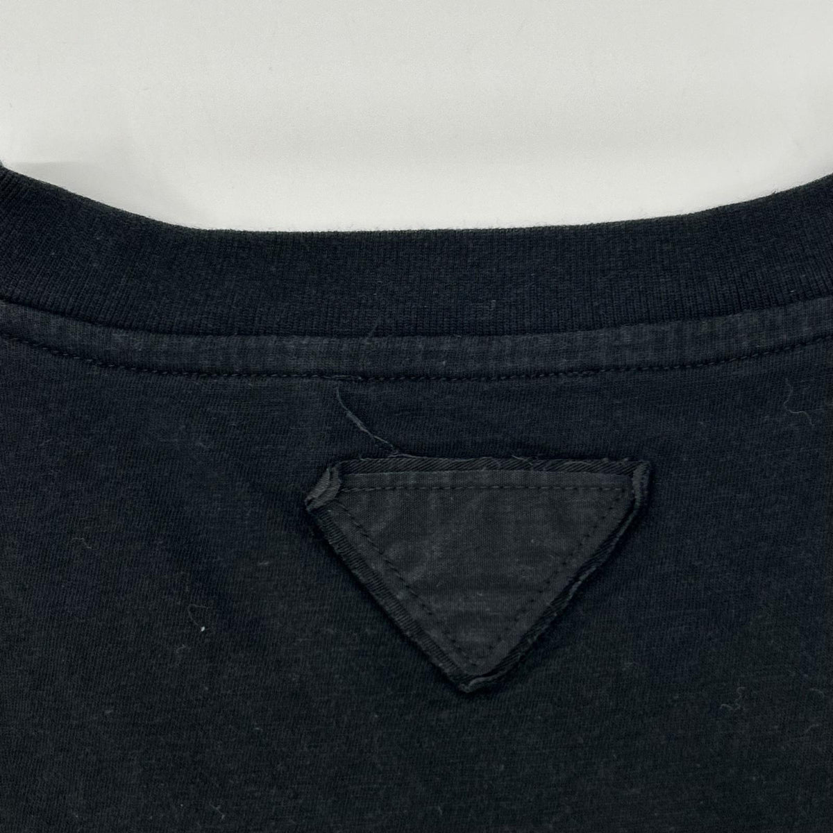PRADA Triangle Logo Short Sleeve T-Shirt Black Size M