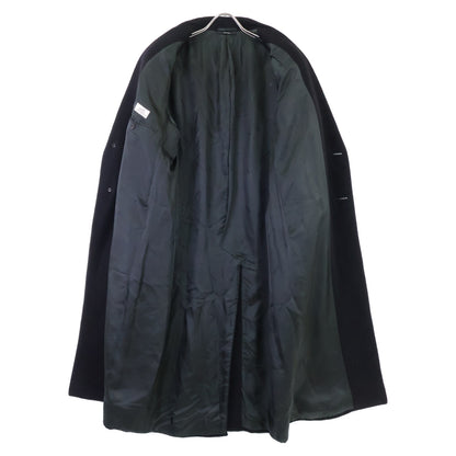 HERMES Cashmere Chesterfield Coat Navy Size 52