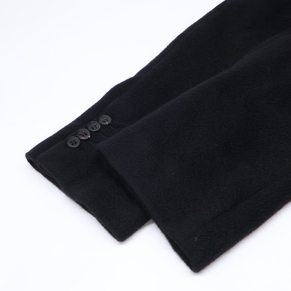 HERMES Cashmere Chesterfield Coat Navy Size 52