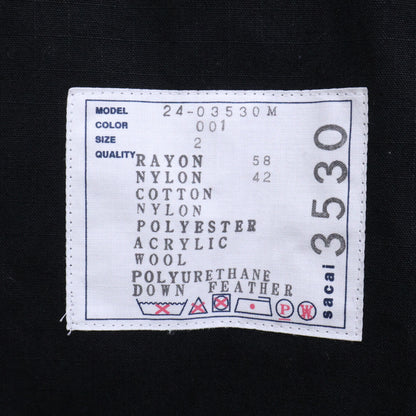 sacai x SPIEWAK 24AW Down Blouson Docking Coat Black Size 2