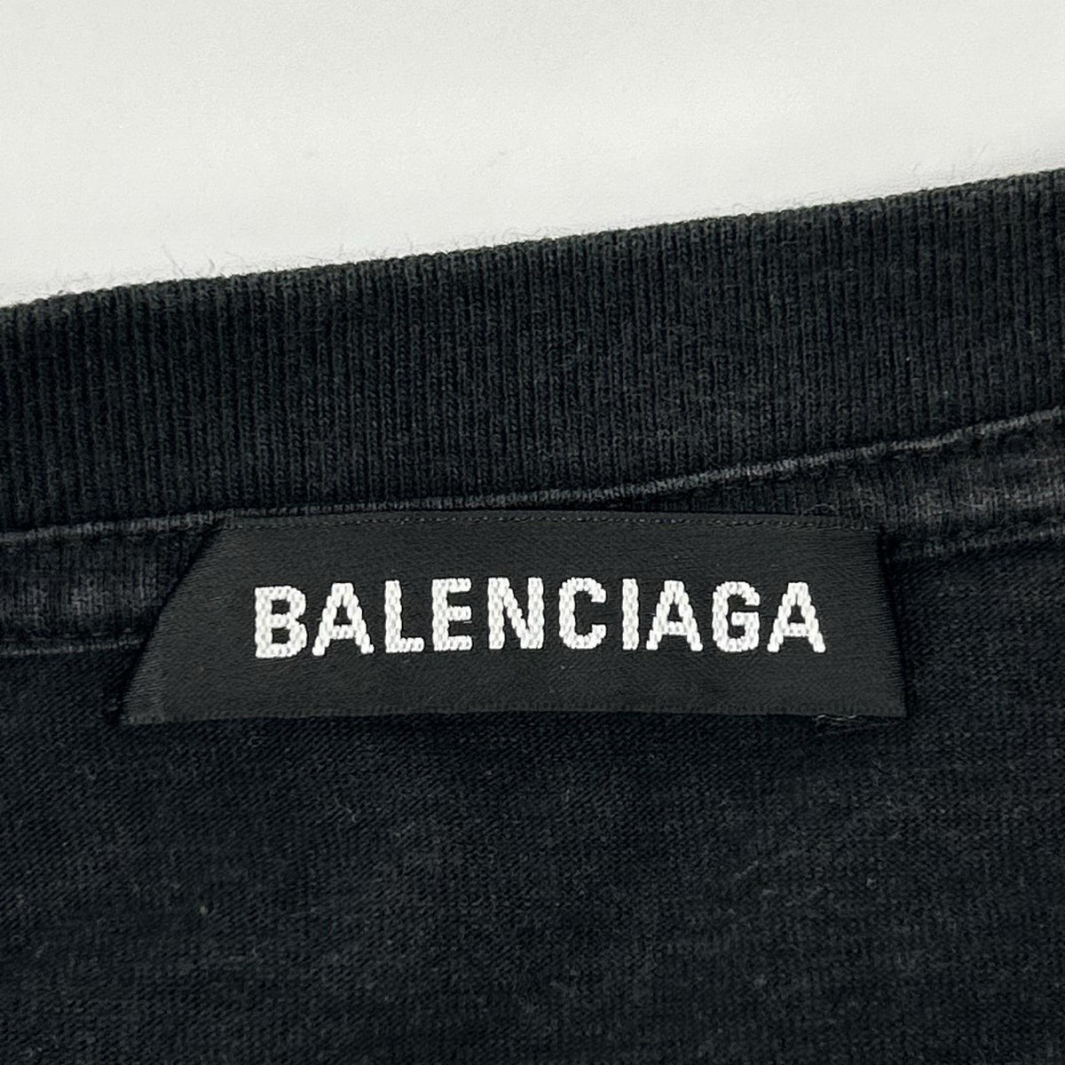 BALENCIAGA Black BB Logo Print Cotton T-Shirt