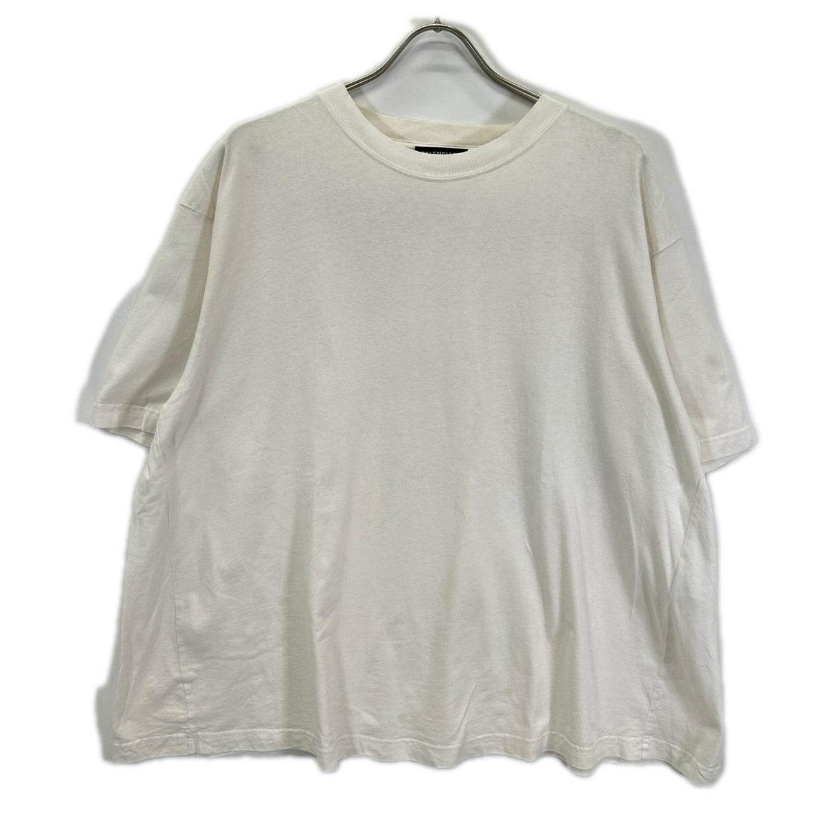 BALENCIAGA White Back Print Cotton T-Shirt Size XL