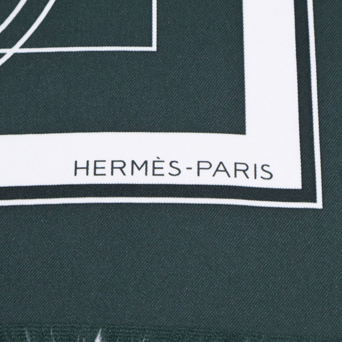 HERMES Ex Libris Fringe Carre 80 Silk Scarf