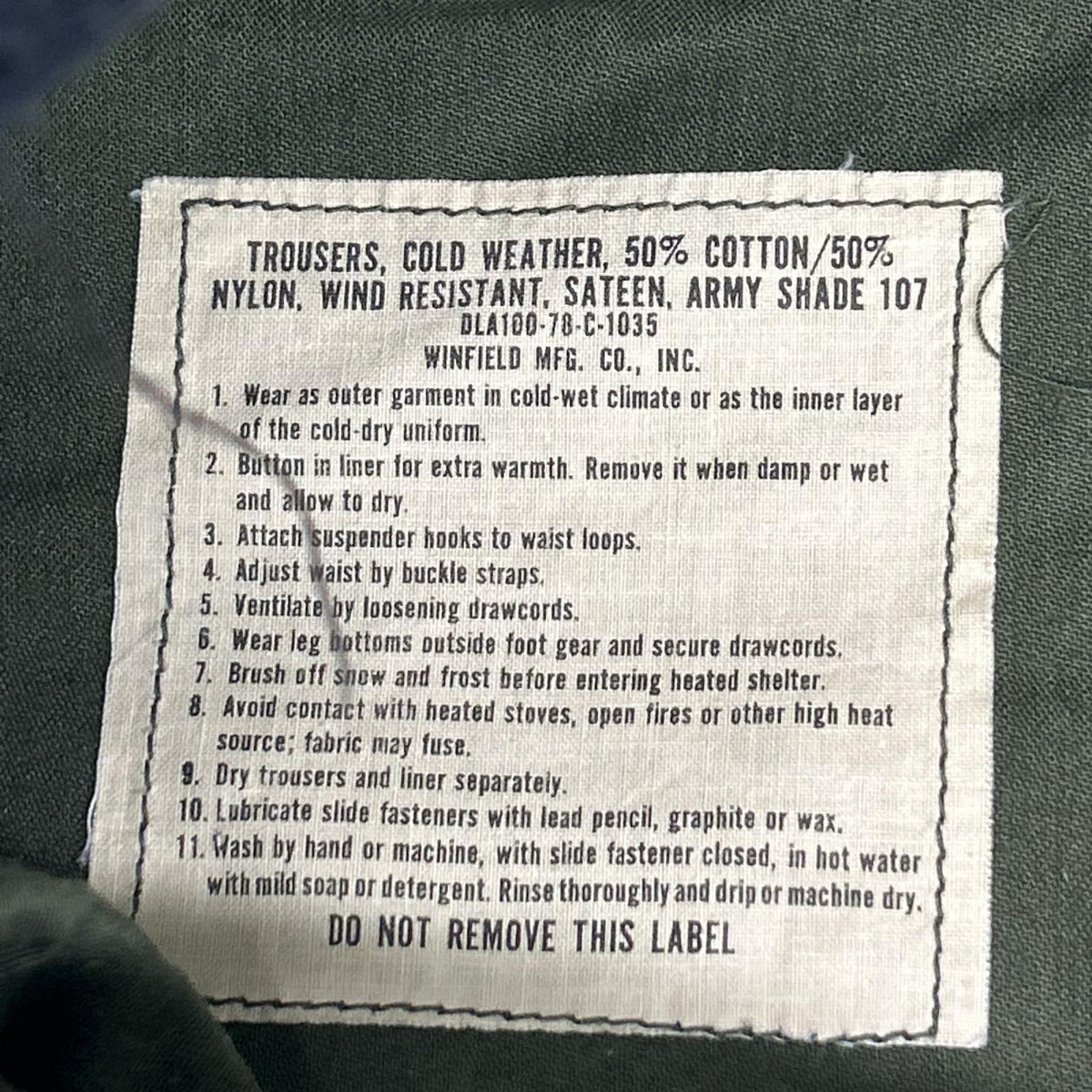 U.S.ARMY 70s M-65 Field Trousers Khaki Pants