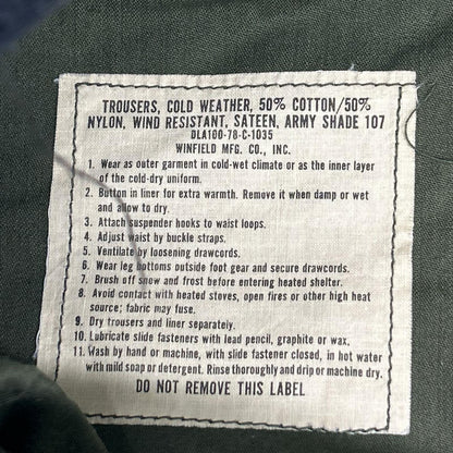 U.S.ARMY 70s M-65 Field Trousers Khaki Pants