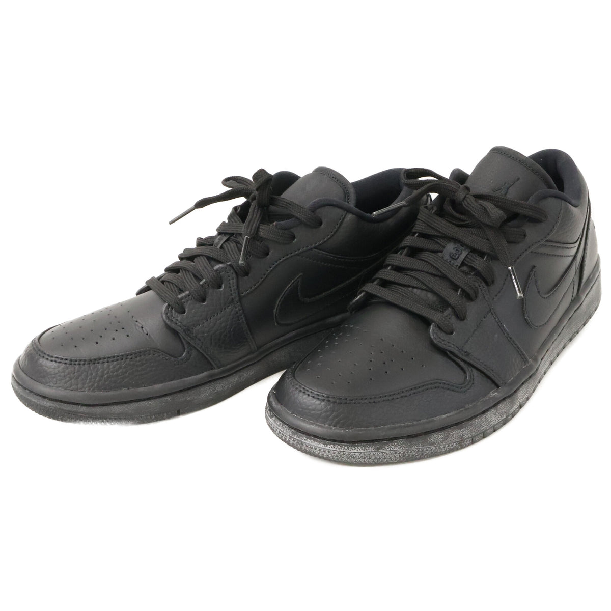 NIKE Air Jordan 1 Low Sneakers Triple Black Size 26.5