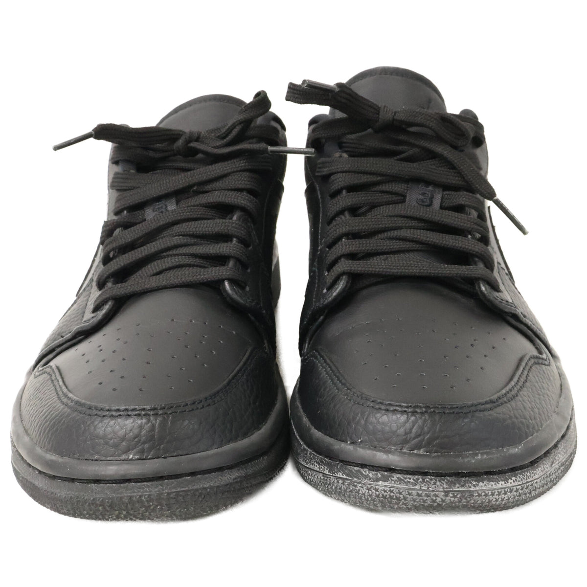 NIKE Air Jordan 1 Low Sneakers Triple Black Size 26.5
