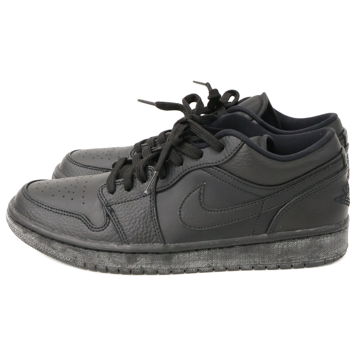 NIKE Air Jordan 1 Low Sneakers Triple Black Size 26.5