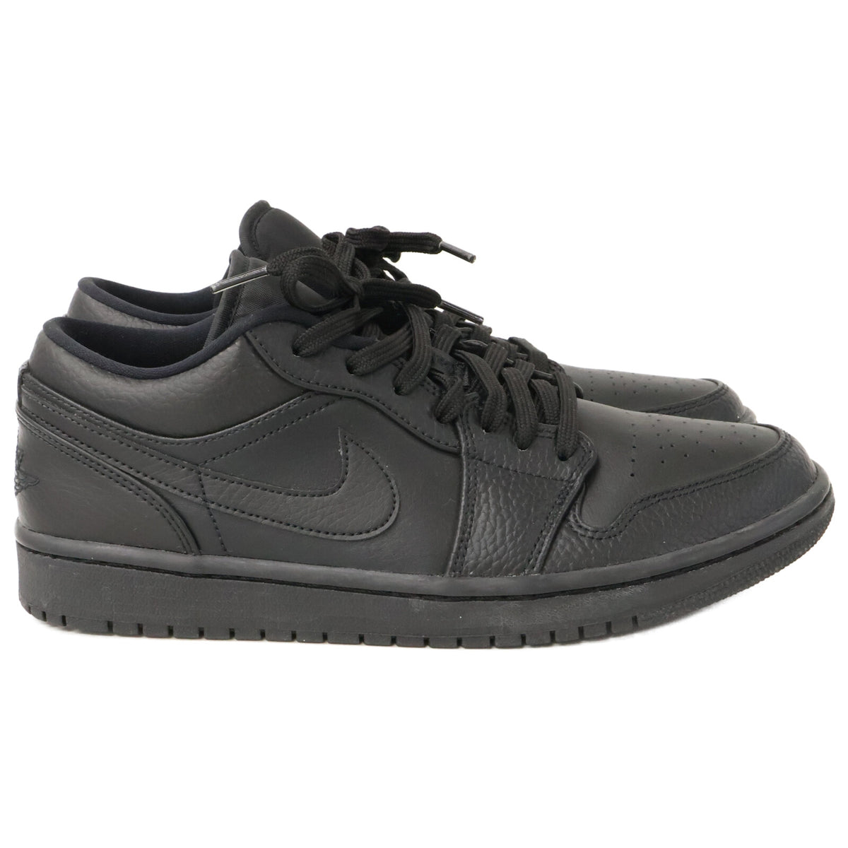 NIKE Air Jordan 1 Low Sneakers Triple Black Size 26.5
