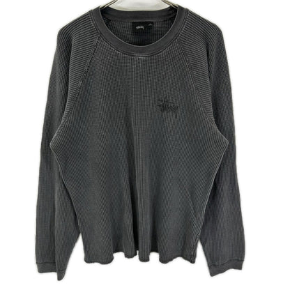 Stussy Washed Black Basic Thermal Gray Size M