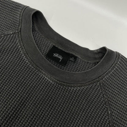 Stussy Washed Black Basic Thermal Gray Size M
