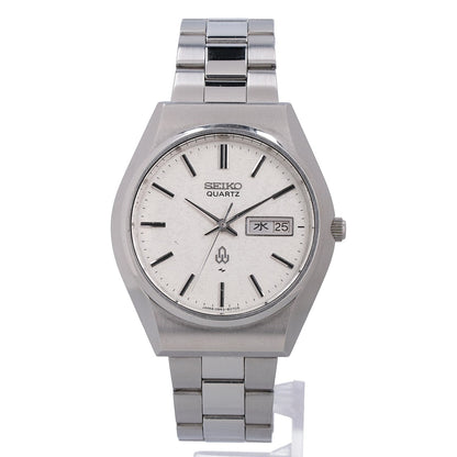 SEIKO 0843-8070 Snowflake Dial Quartz Watch Silver