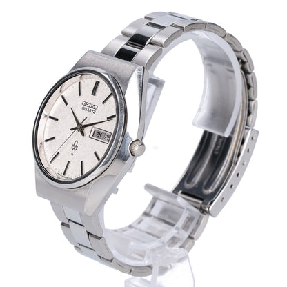 SEIKO 0843-8070 Snowflake Dial Quartz Watch Silver